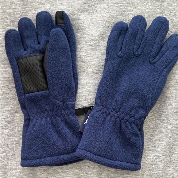Lands' End Kids Navy Fleece Gloves Size Small - Picture 5 of 5